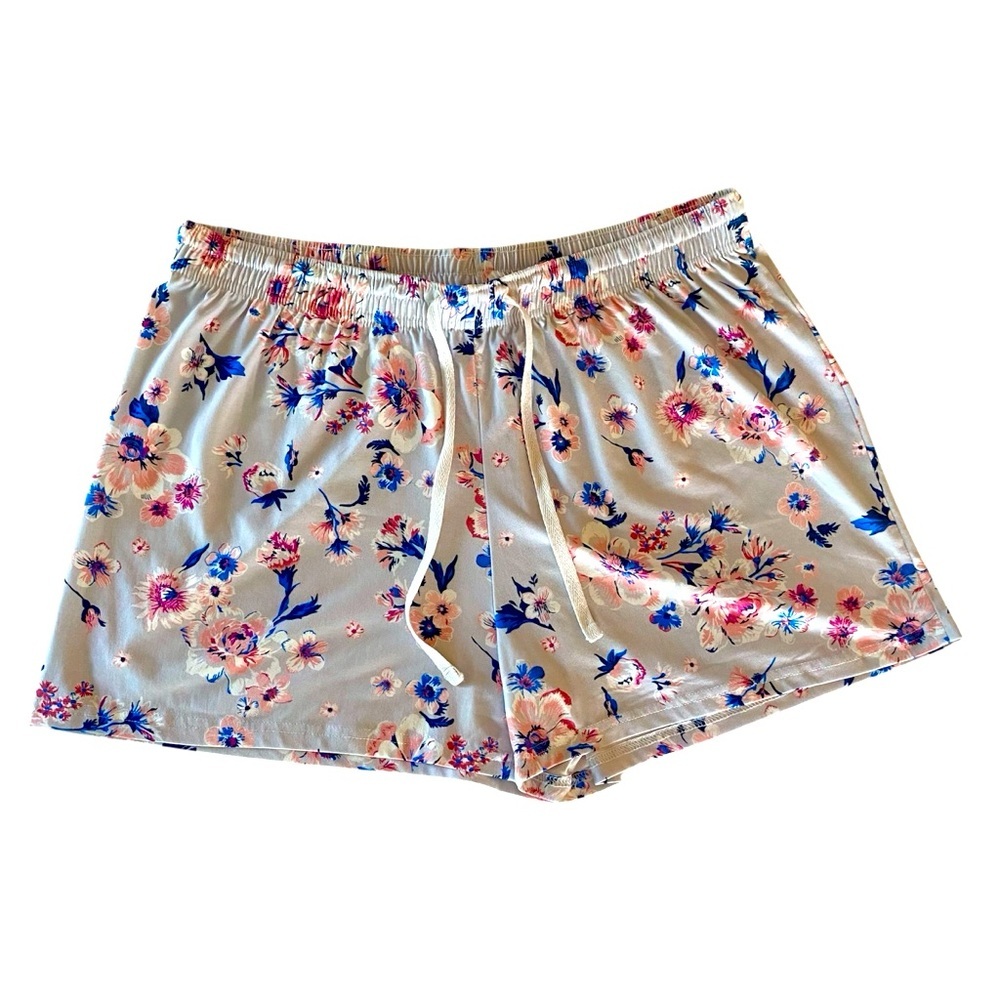 Vera Bradley Pajama Shorts Rosy Garden Blush Pastel Floral Women Size XL